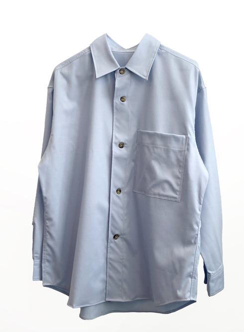 C/O. 尾州ウール ビッグシルエットシャツ/Bishu wool big silhouette shirt